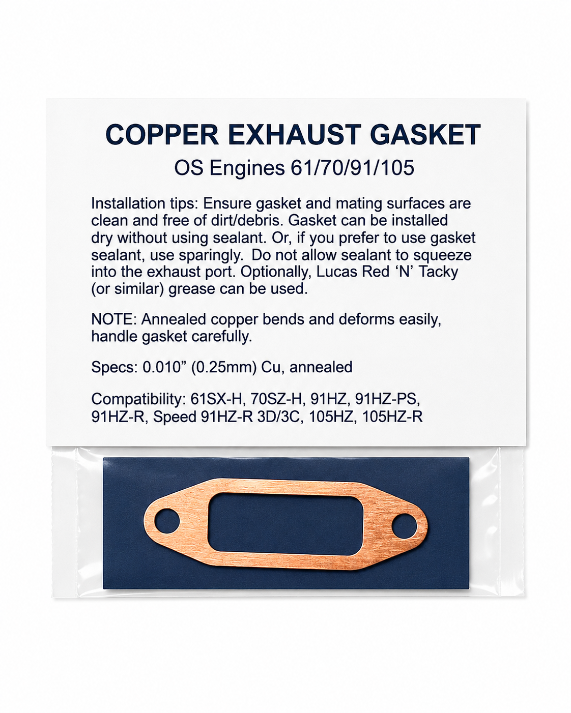 Absolute CNC Products – Copper Exhaust Gasket (O.S Engines)